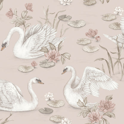 BORASTASPETER　『Lily Swan』　ボラスタペーター スウェーデン製 『Newbie wallpaper II（ニュービー 2）』【4color】（10m／１本単位）
