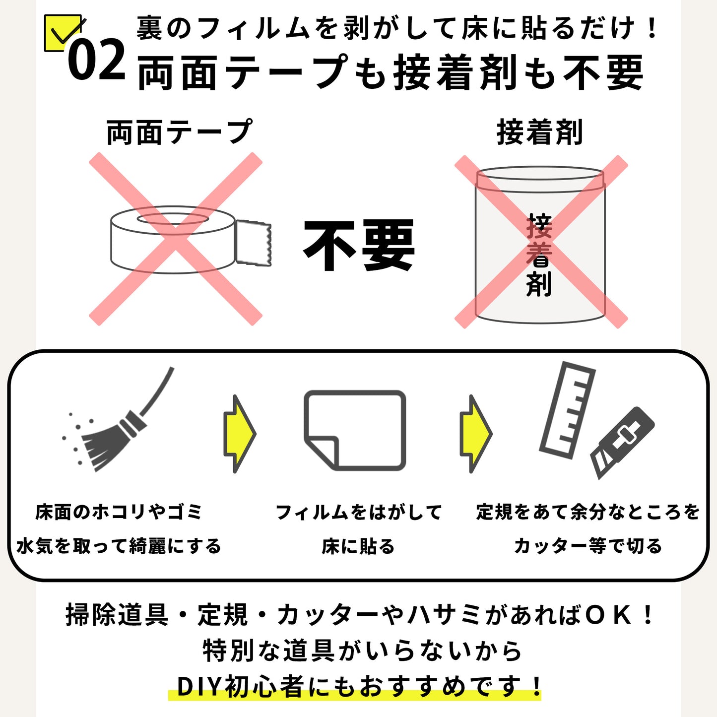 シールタイプ クッションフロア かべがみ革命